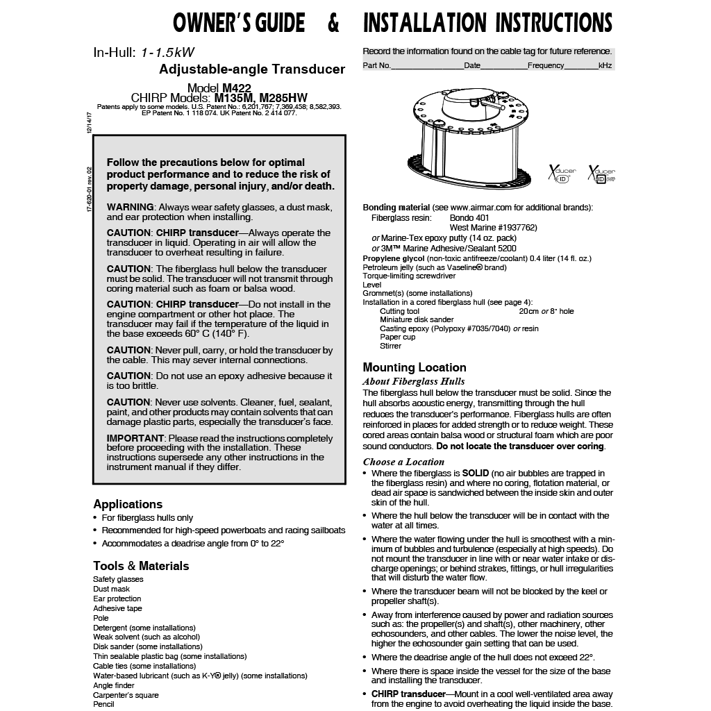 airmar transducer install