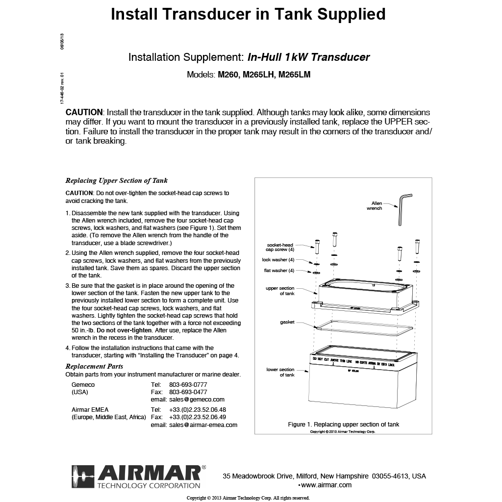 airmar transducer install